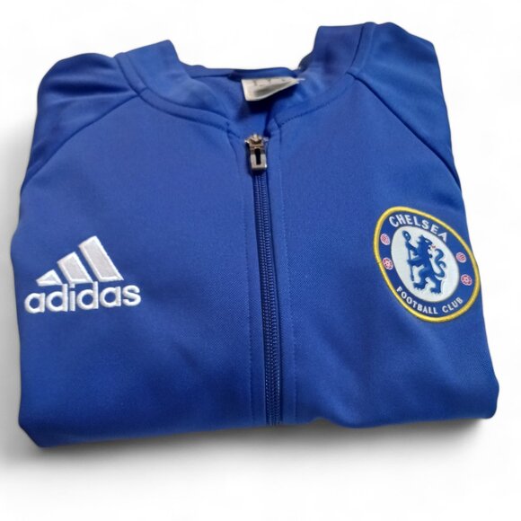 Men’s Adidas Chelsea FC Full Zip Anthem Jacket – Size M,  Blue and White NWOT - Picture 15 of 15
